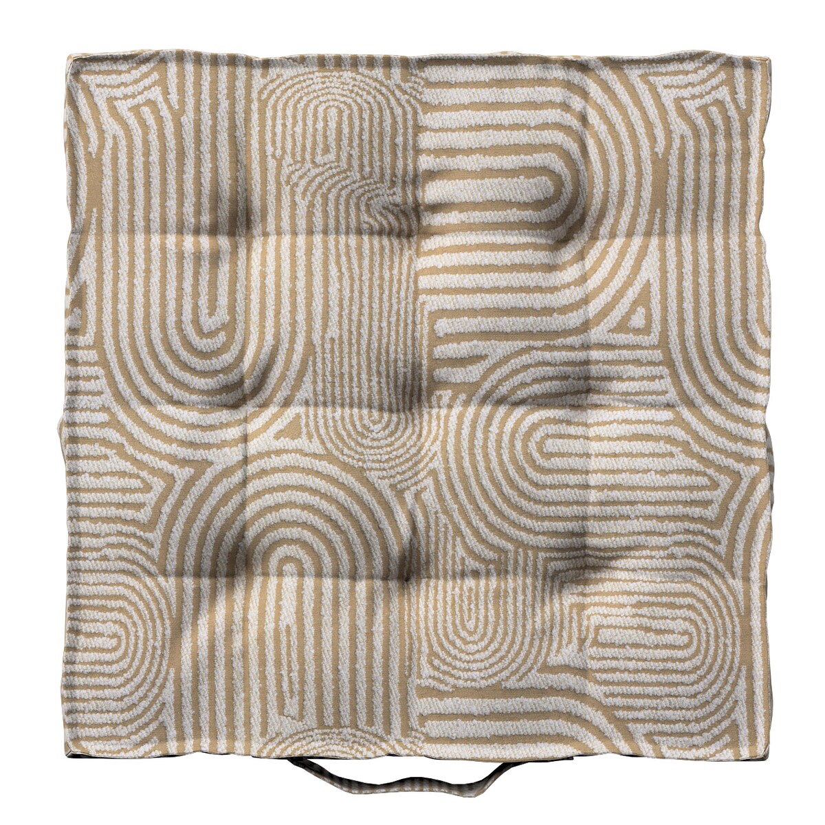 Poduszka na krzesło Kuba, beżowe łuki na kremowym tle, 40 x 40 x 6 cm, Cosy Home