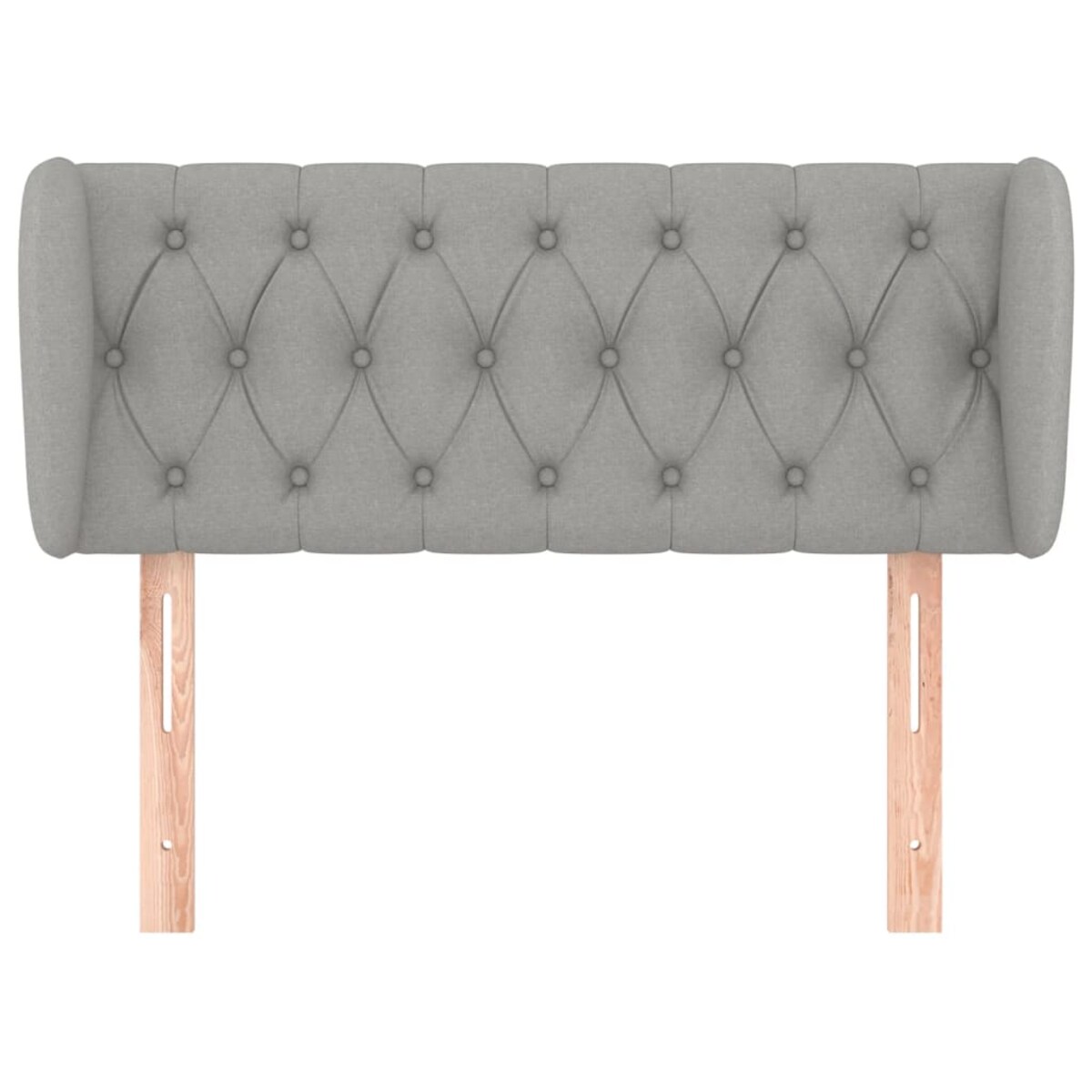 vidaXL Zagłówek uszak, jasnoszary, 93x23x78/88 cm, tkanina