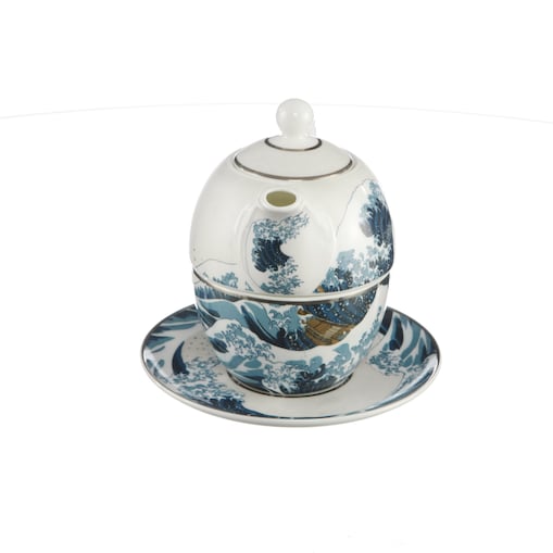 K. Hokusai - Wielka fala I - Zestaw do parzenia herbaty - Goebel
