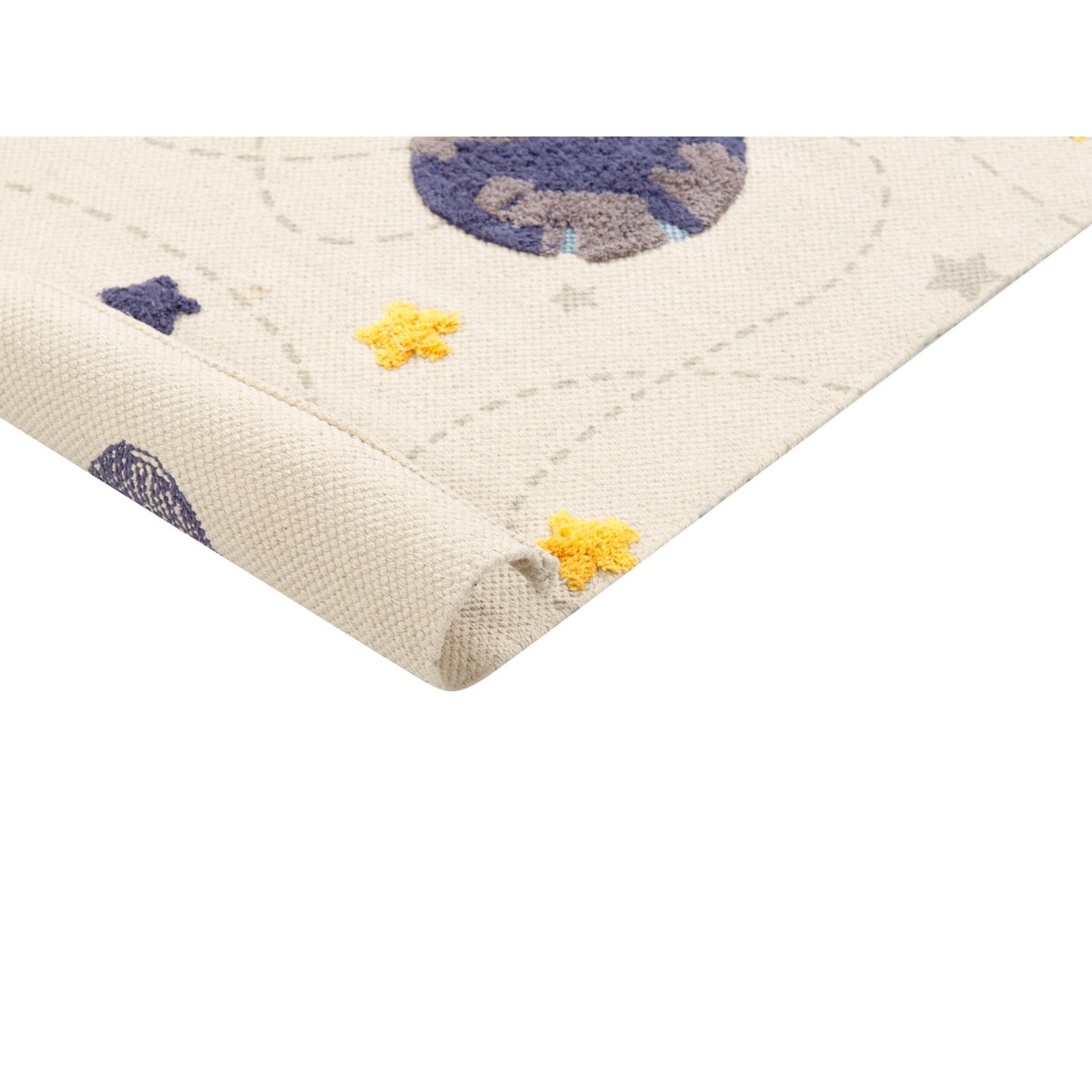 Dywan dziecięcy bawełniany motyw galaktyki 80 x 150 cm wielokolorowy LANGSA