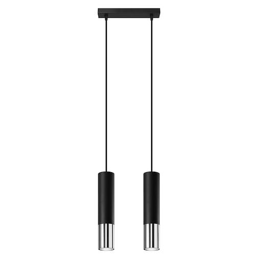 Lampa wisząca LOOPEZ 2 czarny/chrom