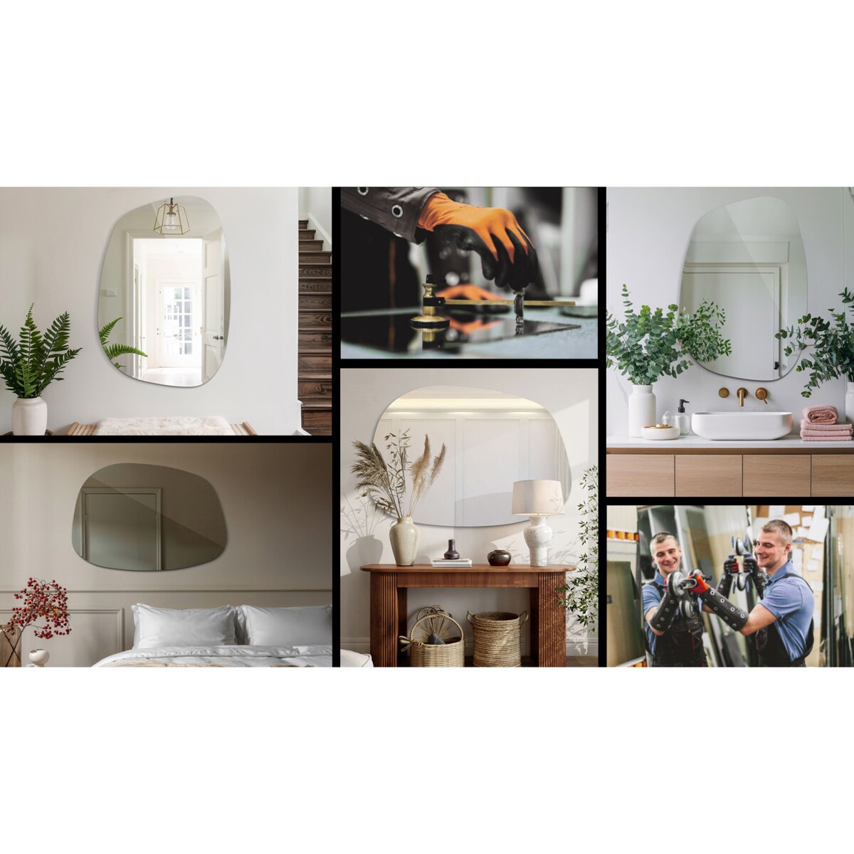 Nieregularne lustro - 90,9x66 cm