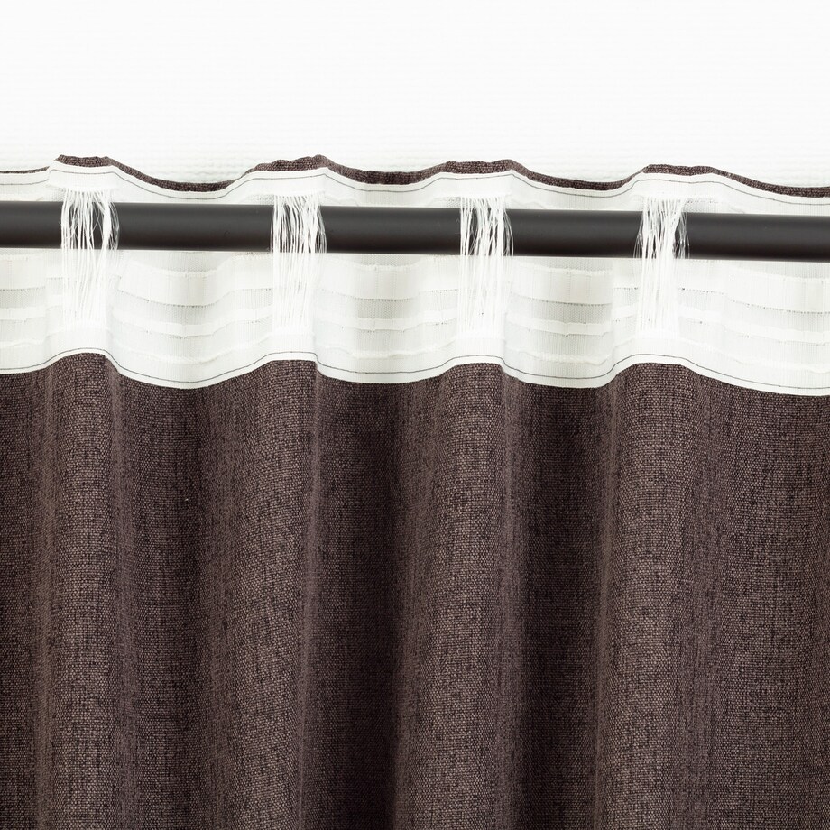 Zasłona BASIC na taśmie marszczącej 140x300 cm szarobrązowy 1 szt. 140x300 brązowy