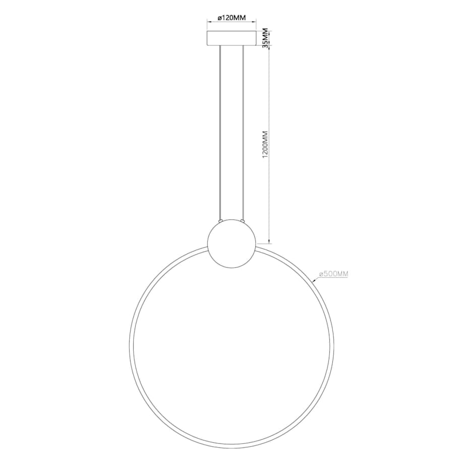 LAMPA WISZĄCA ZAFIRO L MOSIĄDZ CZERŃ