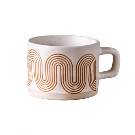 Kubek ceramiczny, geometryczny wzór, 250ml - KB29