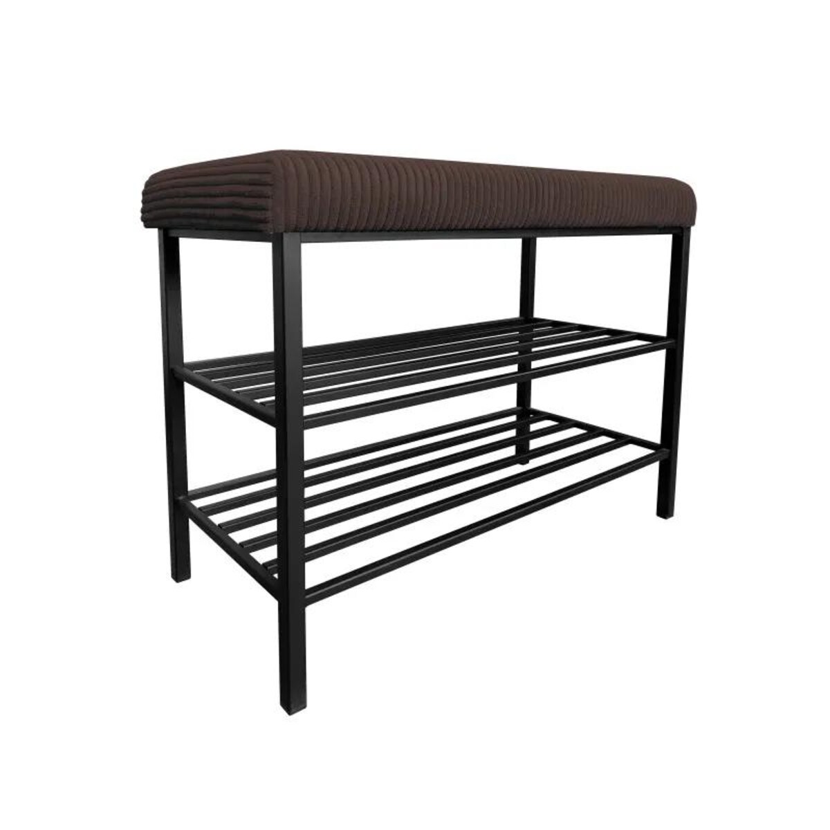 Stojak na buty z siedziskiem GAJA POSO-6 czarny/brązowy