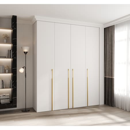 Szafa czterodrzwiowa Como 3 200 gł.40 biały+złoty