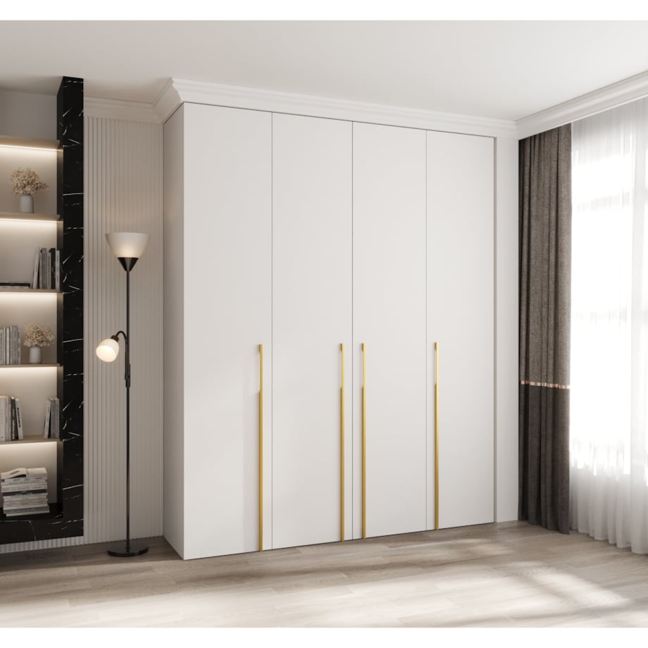 Szafa czterodrzwiowa Como 3 200 gł.40 biały+złoty