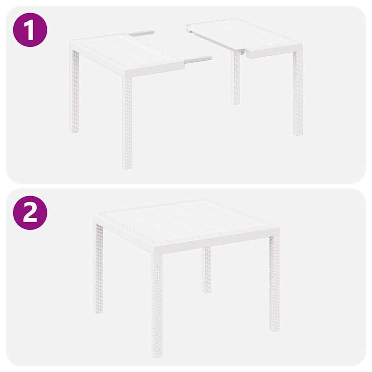 vidaXL Zestaw do jadalni w ogrodzie 5 pcs Biały Rattan Polt