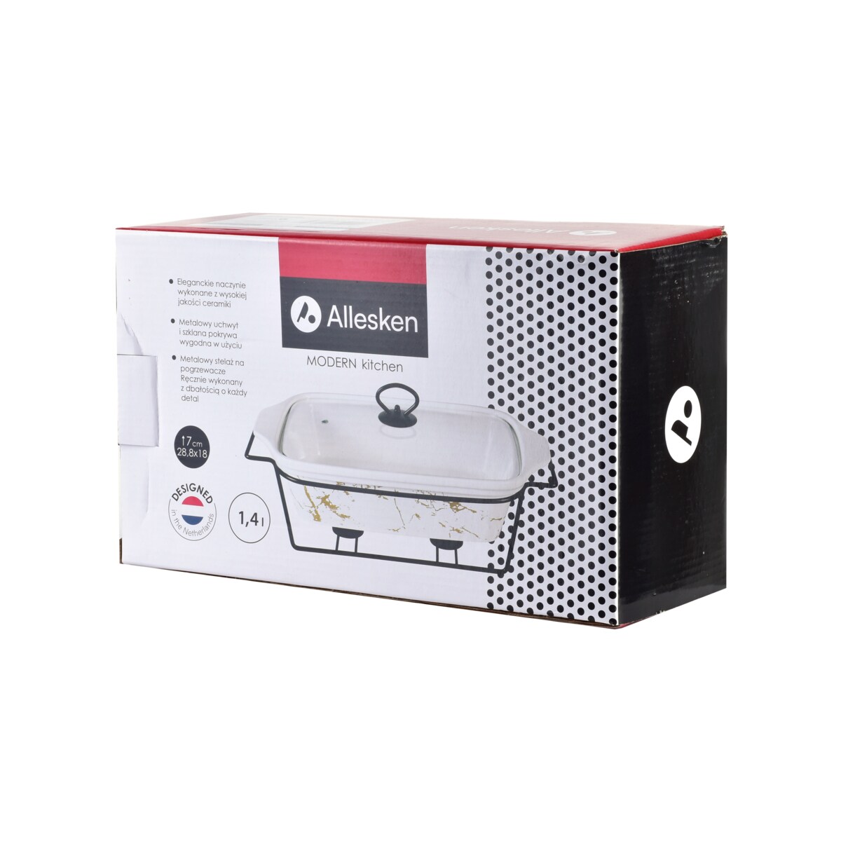 MODERN KITCHEN Naczynie z podgrzewaczem1,4l 28,8x18xH7cm