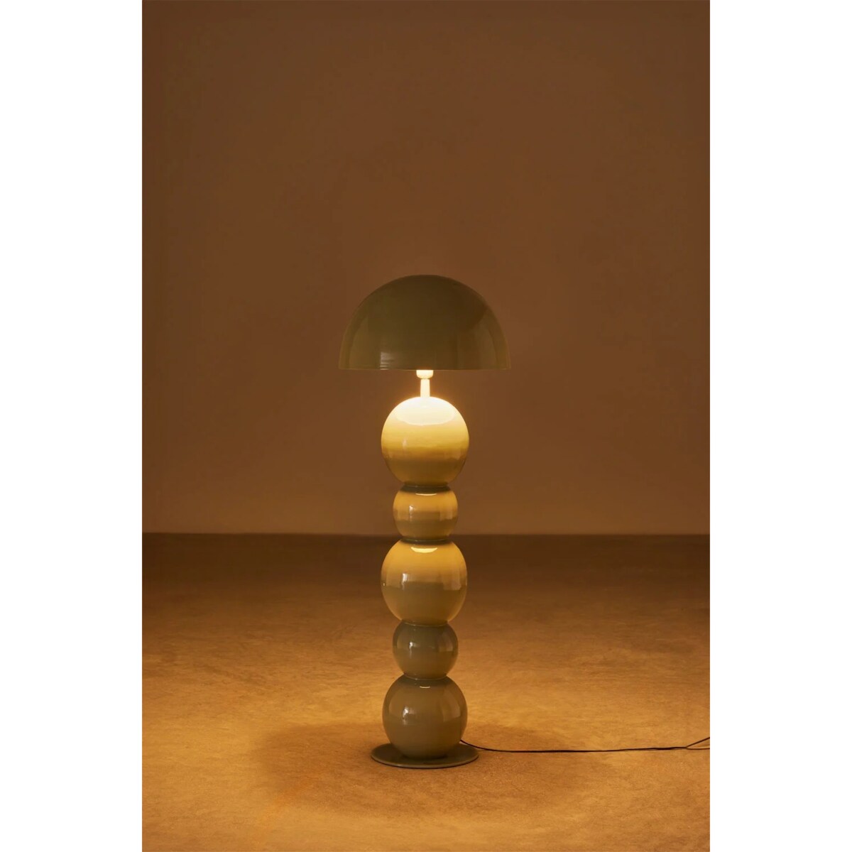 Lampa podłogowa metalowa, szałwiowa, Boulia, 115 cm