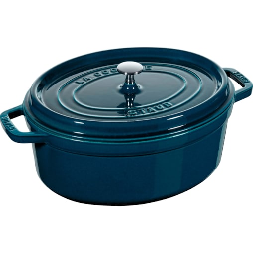 Garnek żeliwny owalny Staub - 5.5 ltr, Morski
