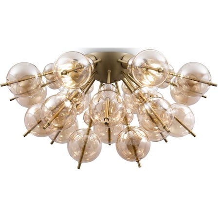 Lampa sufitowa plafon Bolla MOD133CL-04BS molekuły bursztynowe