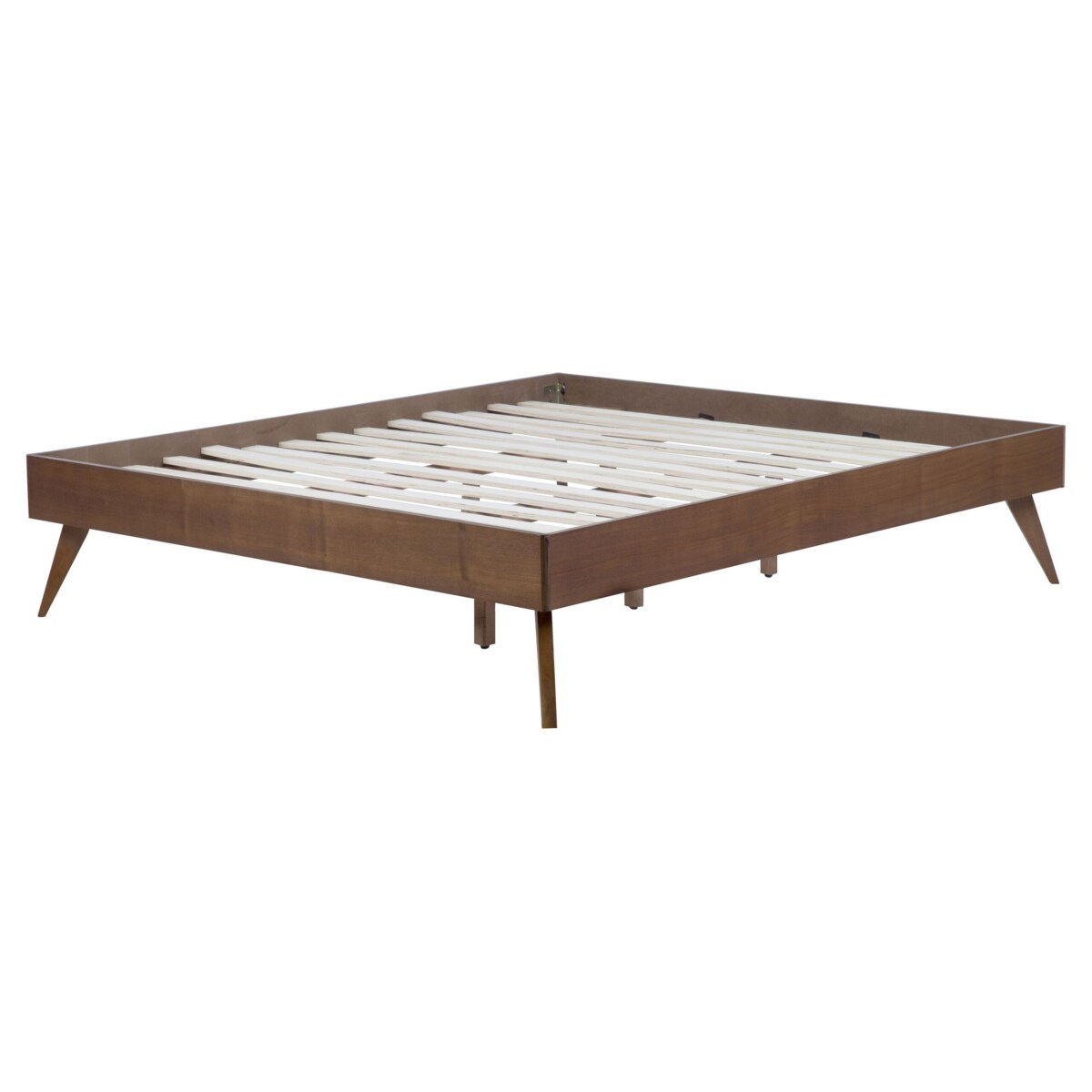 Łóżko drewniane 160 x 200 cm ciemne drewno BERRIC