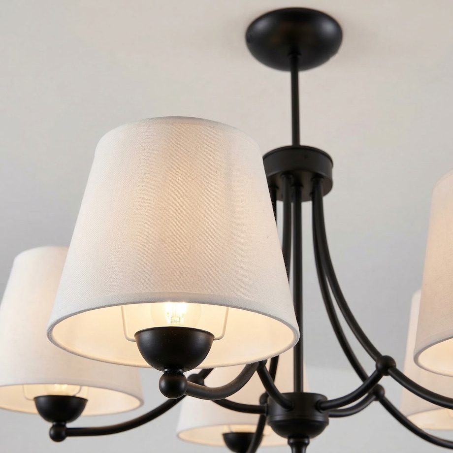 czarna lampa wisząca sufitowa 5 punktowa edylit nowoczesna