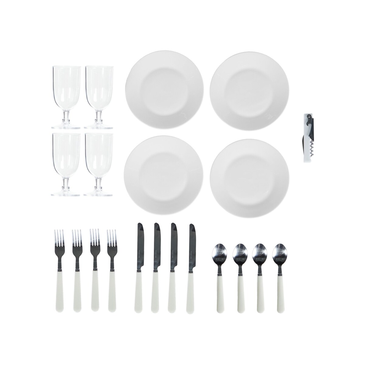 Kosz piknikowy FIGUE Plecionka Szary