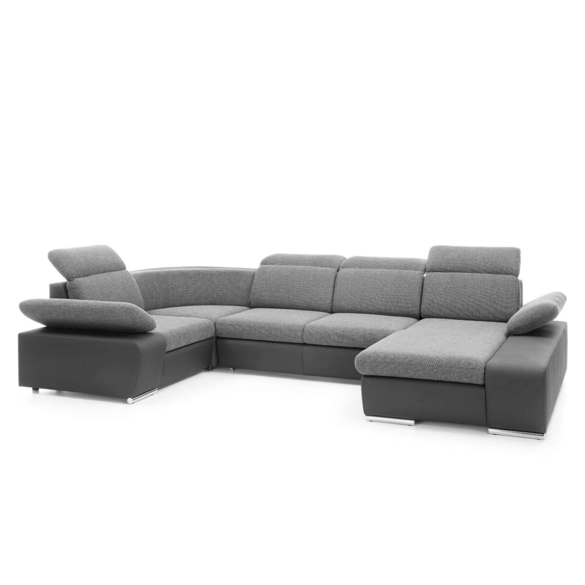 Narożnik z funkcją spania DAKOTA II szary/grafitowy prawy/lewy