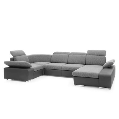 Narożnik z funkcją spania DAKOTA II szary/grafitowy prawy/lewy