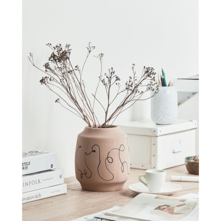 Kamionka Wazon na kwiaty 20 cm Beżowy Czarny SKATE