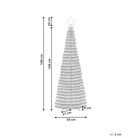 Choinka ze światełkami 188 cm Zielony SAARLOQ