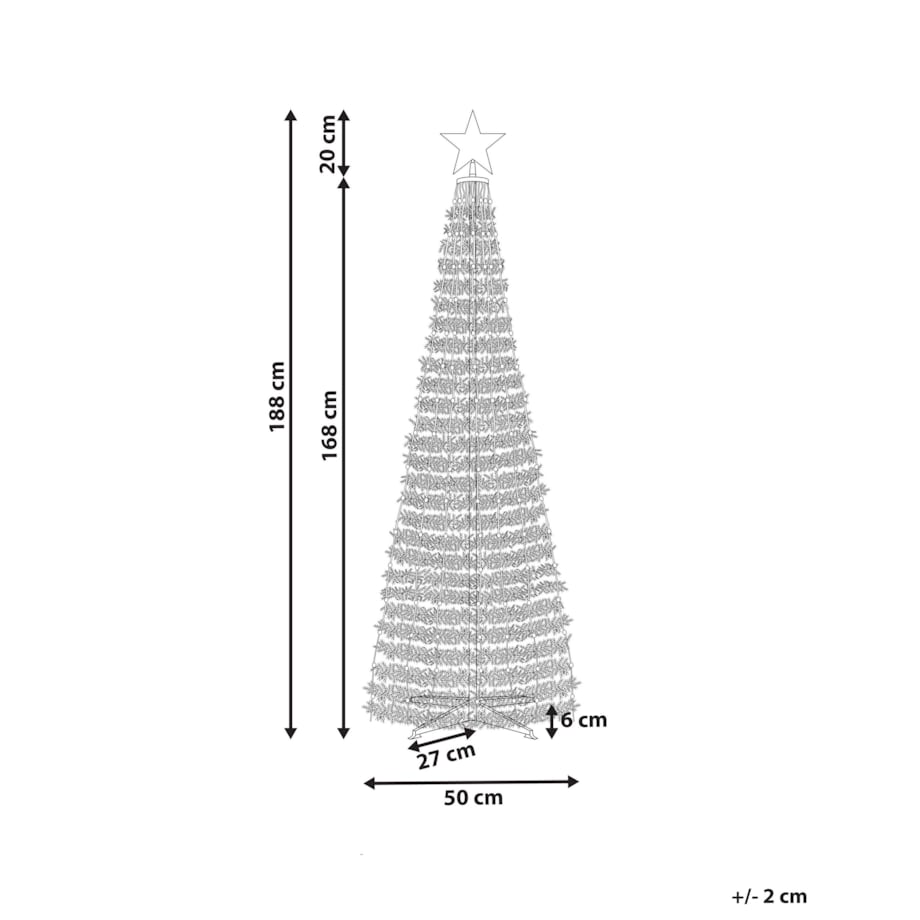 Choinka ze światełkami 188 cm Zielony SAARLOQ