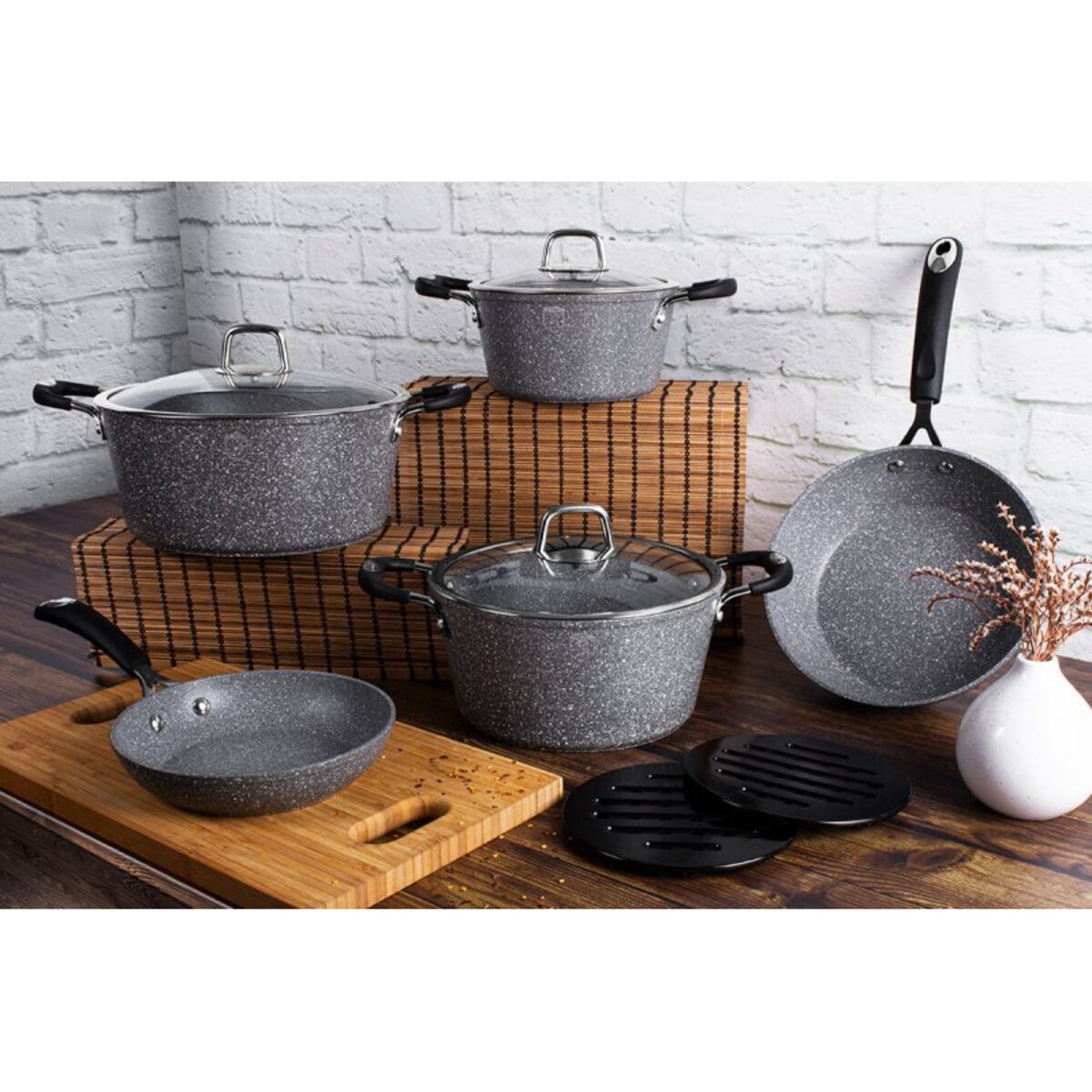 Zestaw Garnków Granitowych Berlinger Haus  Stone Touch