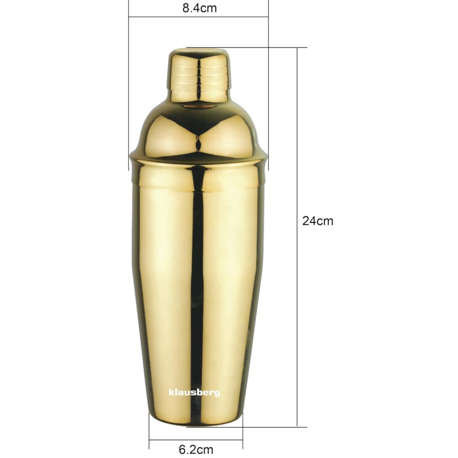 Shaker barmański do drinków koktajli 750ml złoty KLAUSBERG