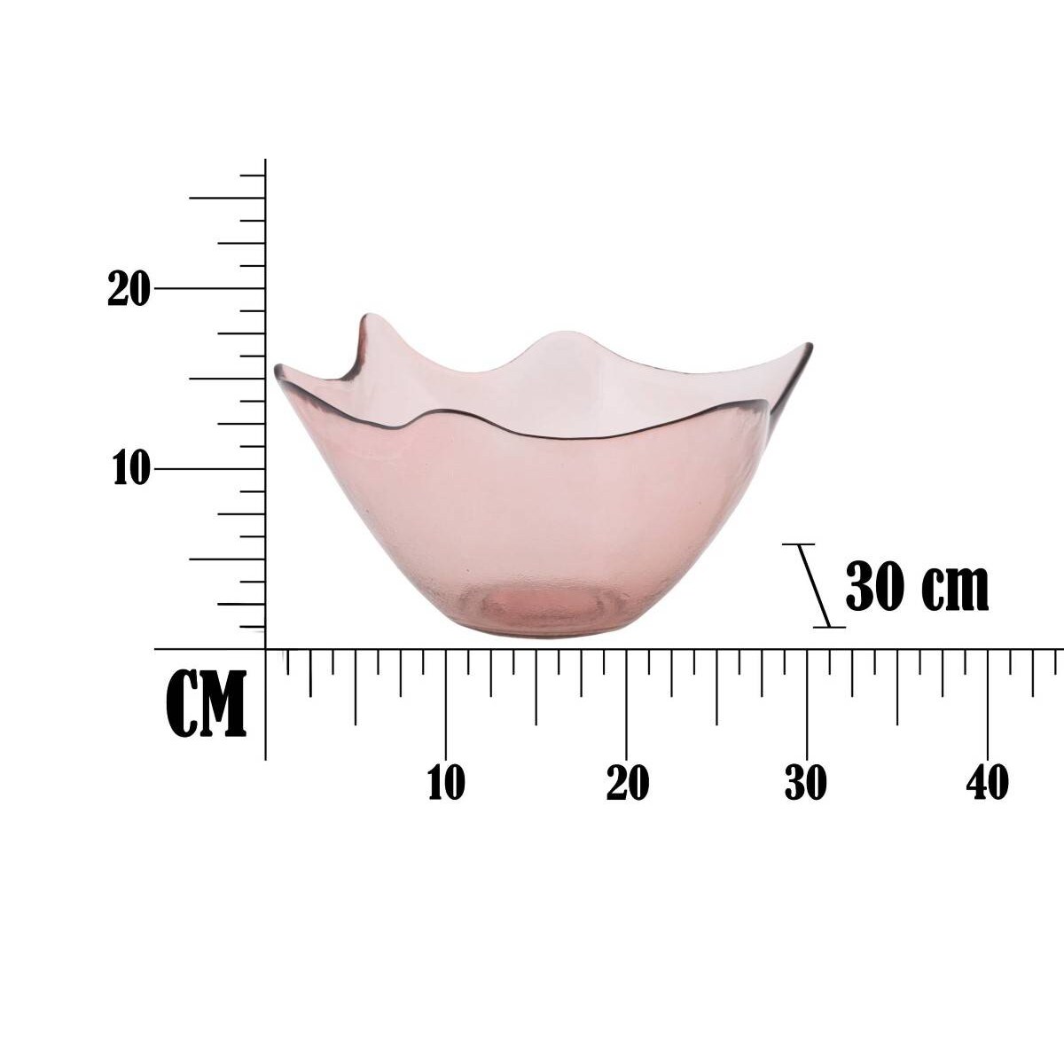 Ozdobna misa ze szkła z recyklingu, Ø 30 cm