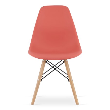 Krzesło Do Jadalni Kuchni Salonu Osaka Cynober / Nogi Naturalne X 4