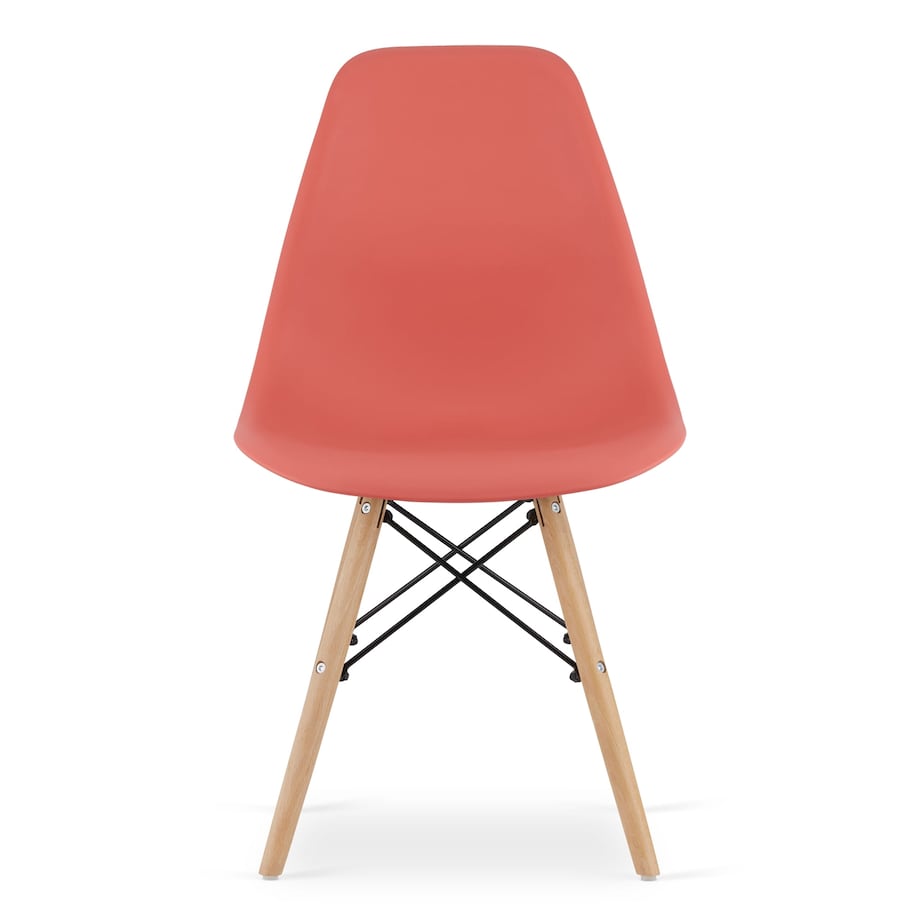 Krzesło Do Jadalni Kuchni Salonu Osaka Cynober / Nogi Naturalne X 4