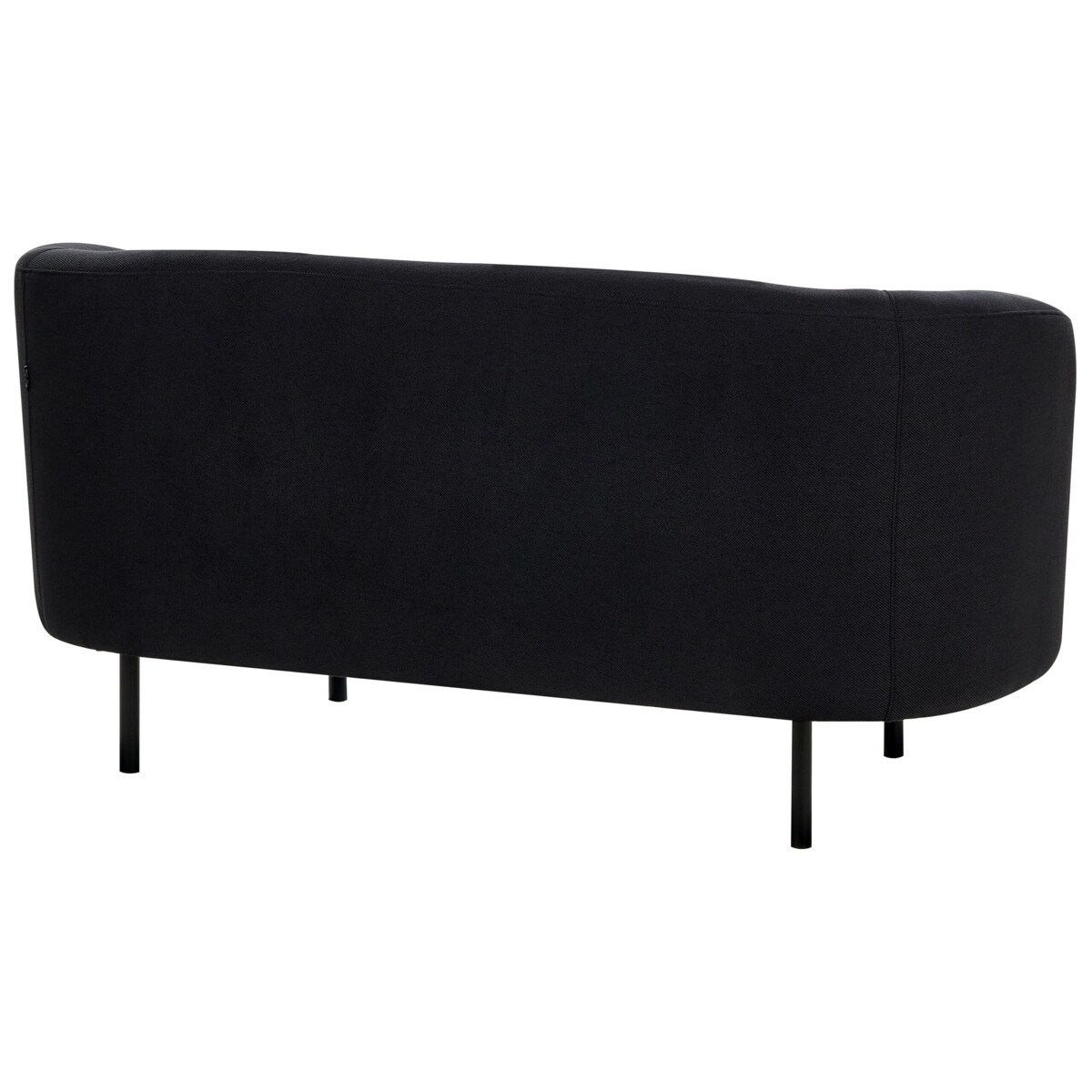 Sofa dwuosobowa tapicerowana czarna LOEN