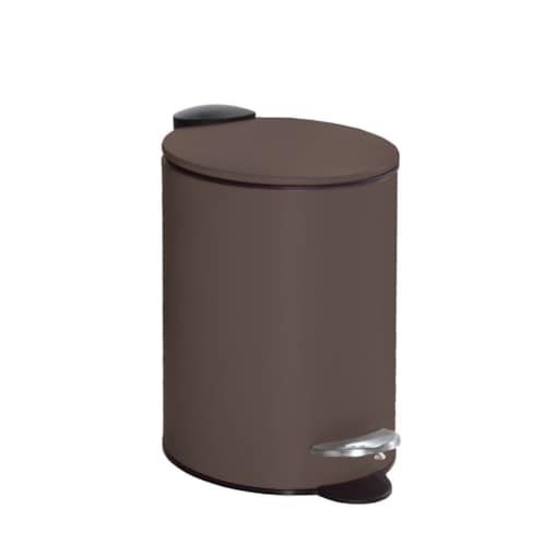 Kleine Wolke Silence Kosz łazienkowy brązowy wkład/ciche zamykanie 3 litry