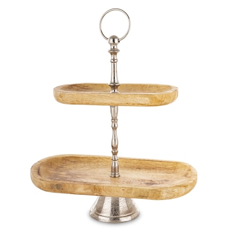 Patera dekoracyjna 2 poziomy 40x33,5x17 cm AYTAKAR