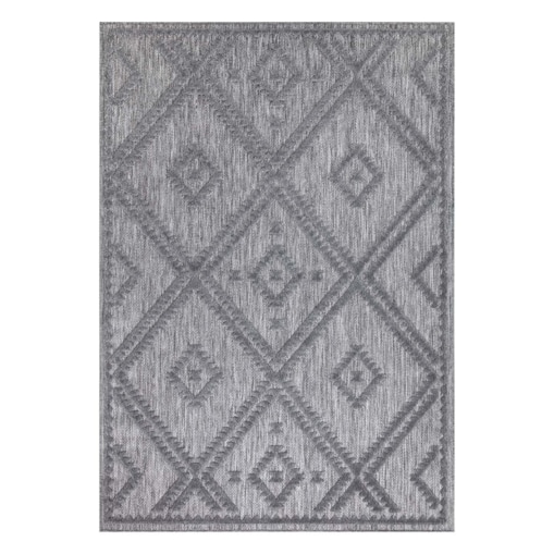 Dywan na zewnątrz i do wnętrz romby Sanori 4540 Antracyt 150x150