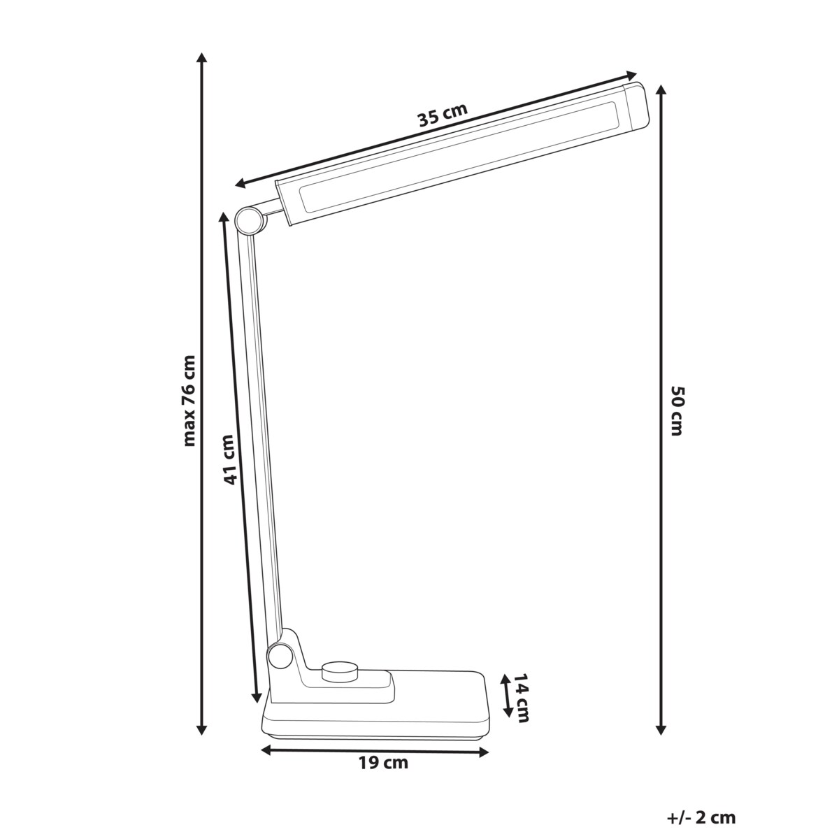 Lampa biurkowa LED ENIF Z ładowarką indukcyjną Czarny