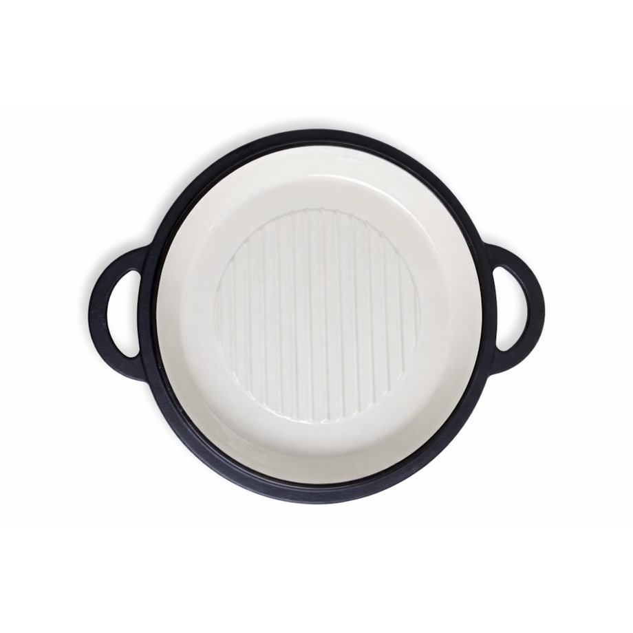 Kociołek żeliwny garnek na ognisko 2w1 emaliowany 10L grill ROSSNER