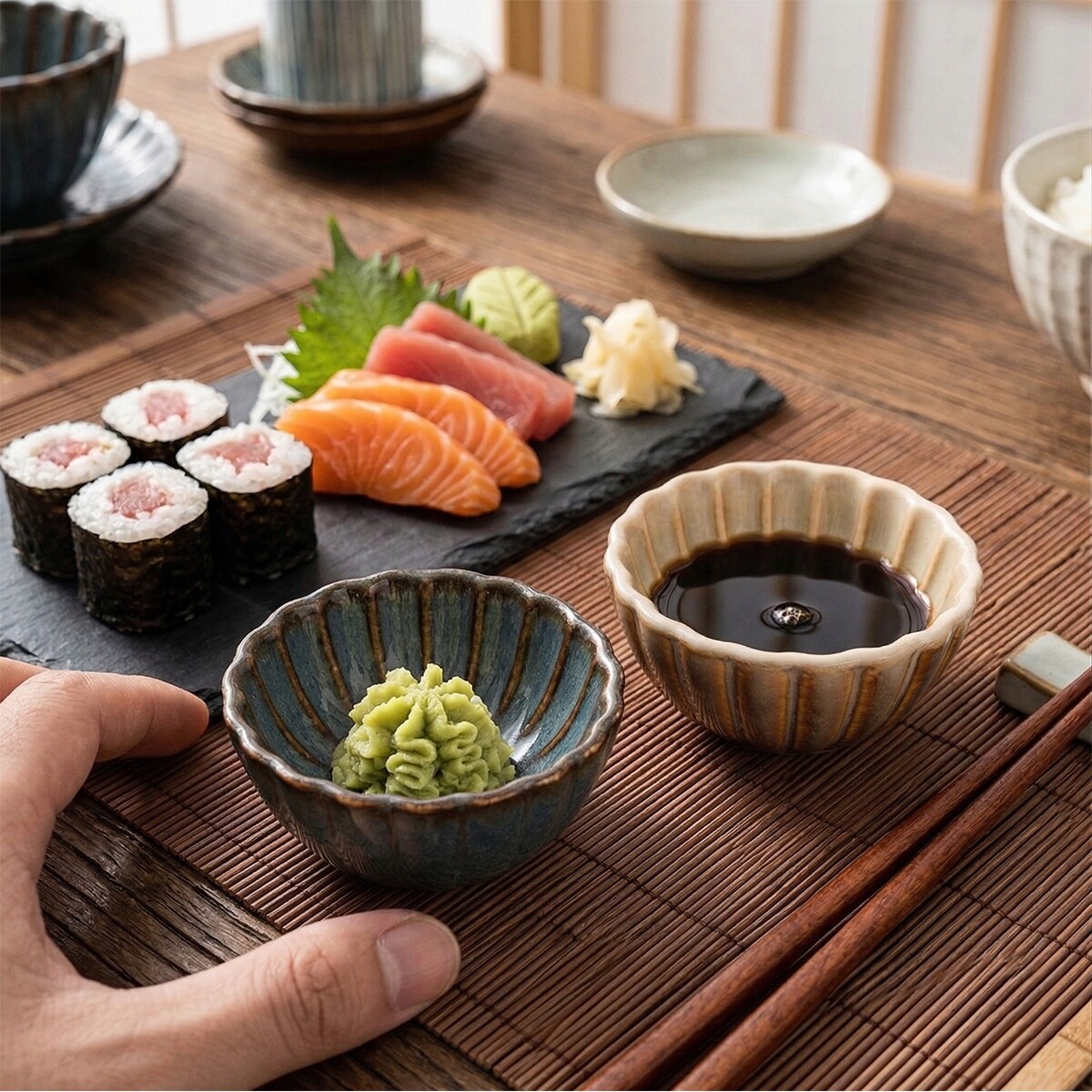 MISKA MISECZKA DIPÓWKA CERAMICZNA 50ml MAŁA NA SOS SOJOWY DIPY ZESTAW 2 szt