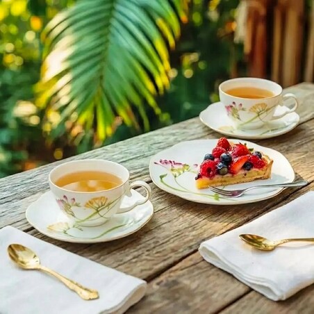 VILLA ITALIA Talerz deserowy porcelanowy 19 x 19 cm AROMA di FRESIA