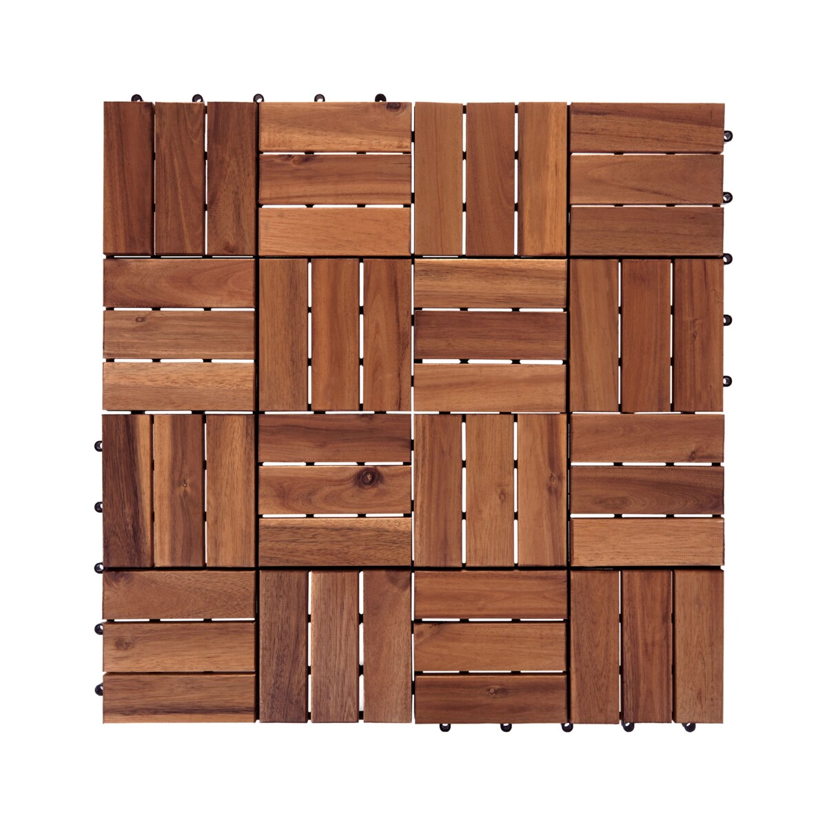 Płytki tarasowe ACERENZA Certyfikowane drewno akacjowe Brązowy