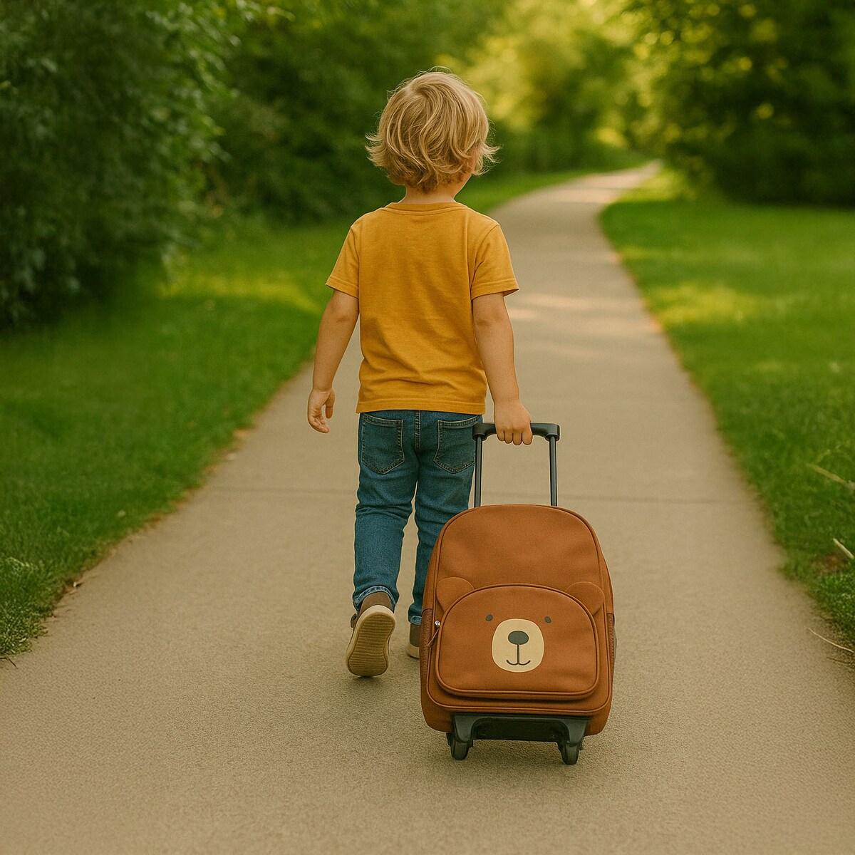 Walizeczka dla dzieci z wyciąganą rączką, 29 x 12 x 40 cm
