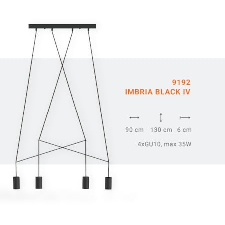 Lampa sufitowa 9192 IMBRIA Czarny Nowodvorski