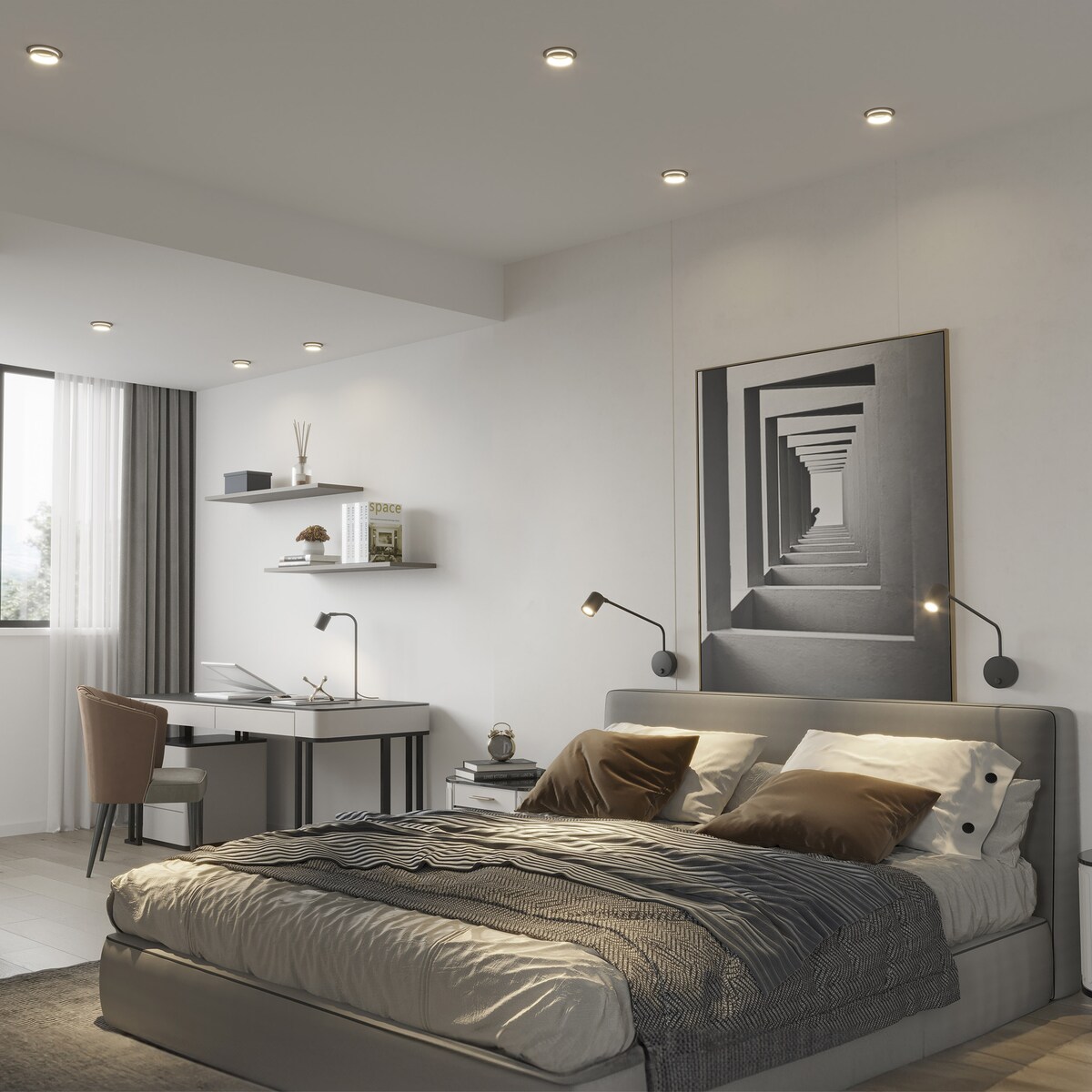 Kinkiet na wysięgniku z włącznikiem TK Lighting NEX BLACK 11361, czarny, GU10, regulowany loftowy LED