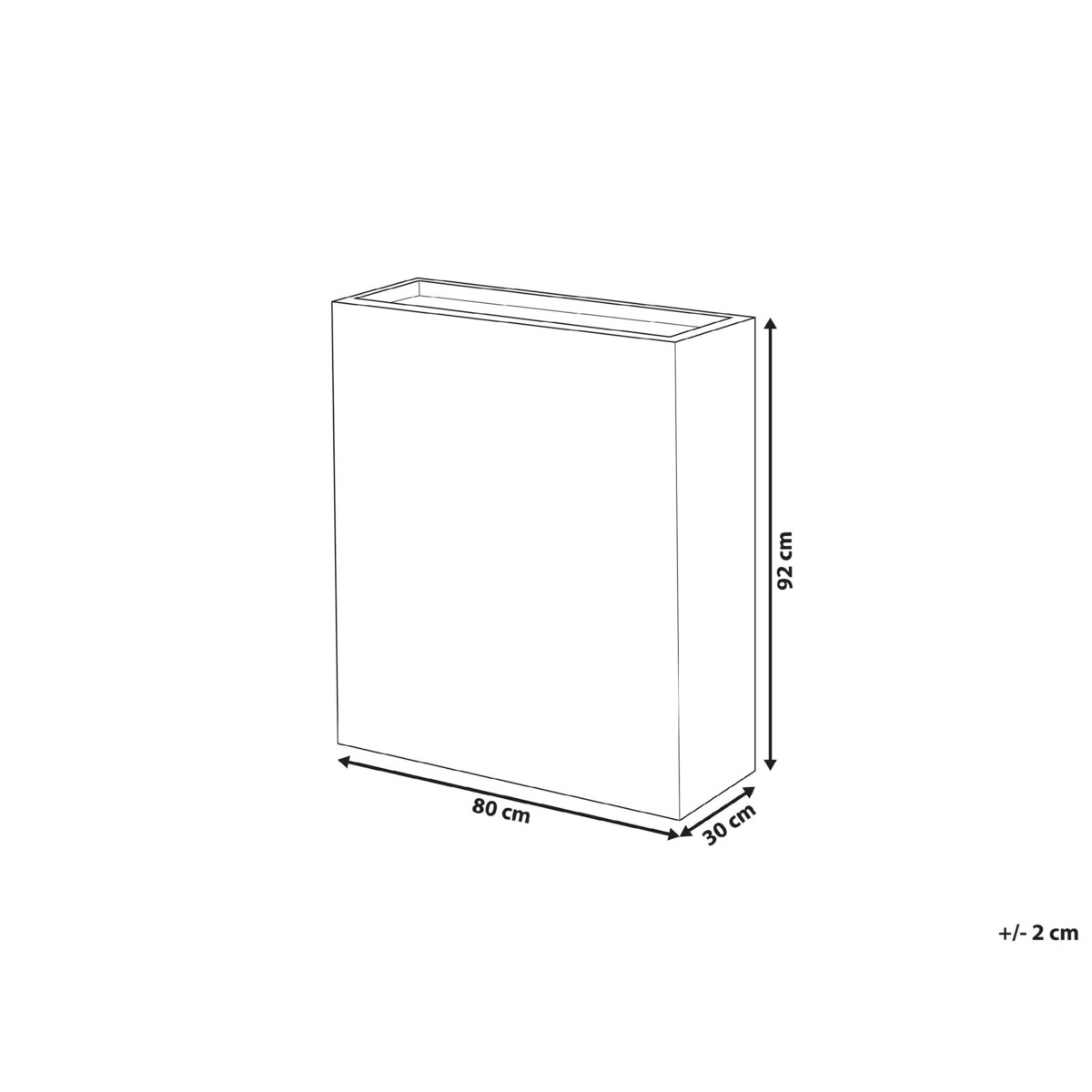 Doniczka 80 x 30 x 92 cm czarna THIMENA