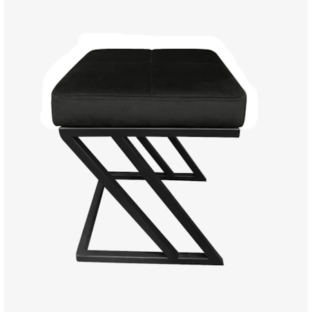 Pufa ZAZU MG VELVET czarna