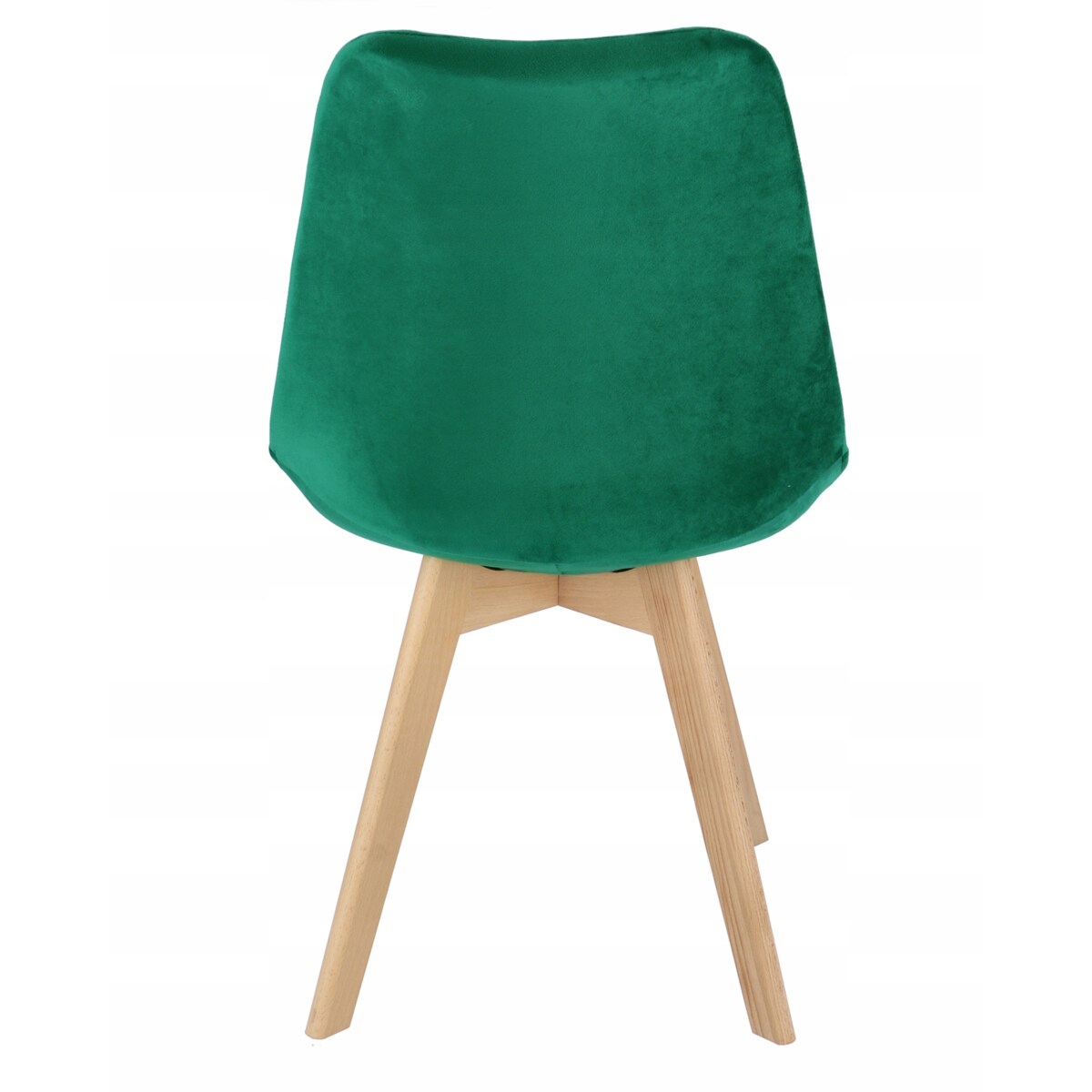 Krzesło tapicerowane welurowe BARI zielone