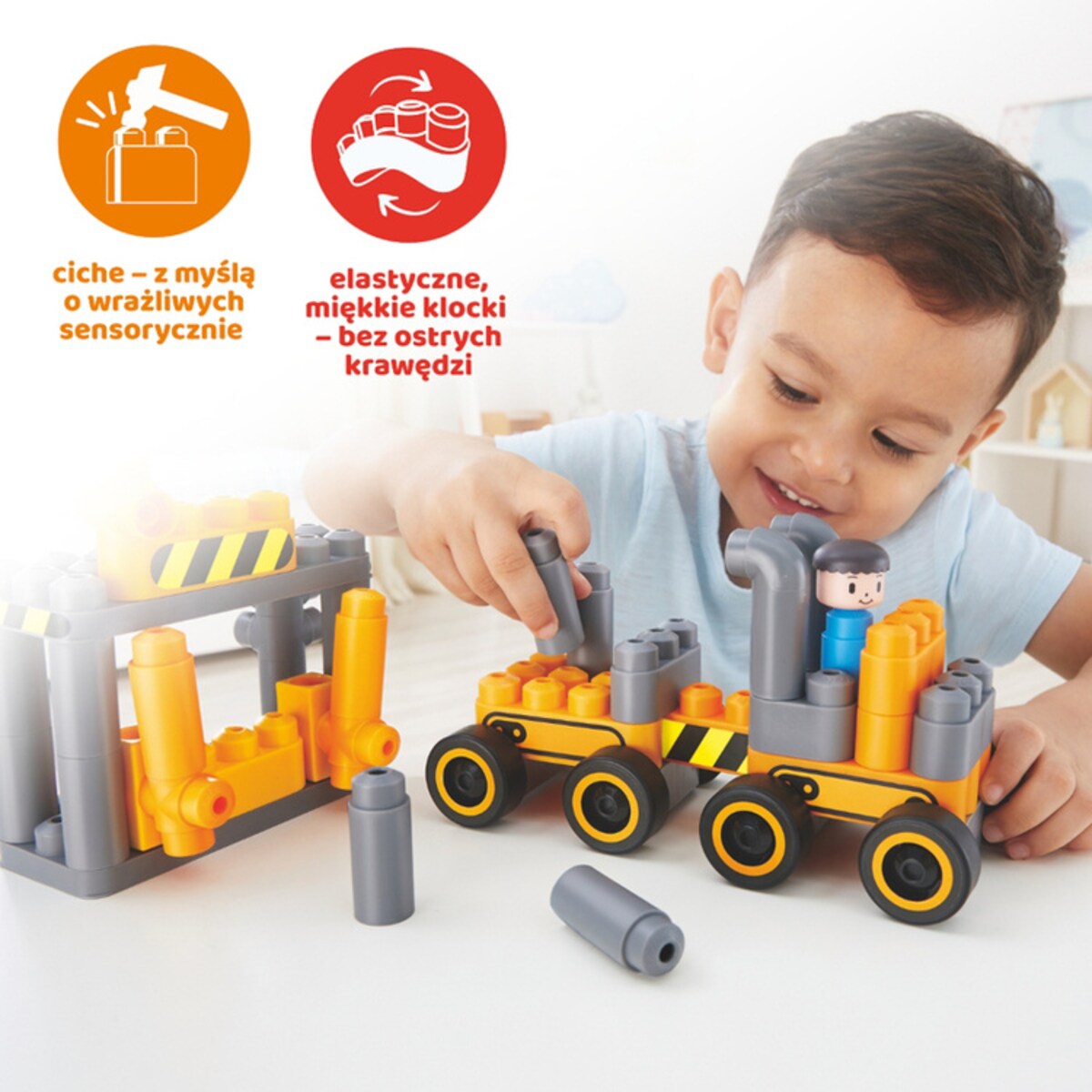 Miękkie Klocki Konstrukcyjne Plac Budowy 43 el. 2+ PolyM