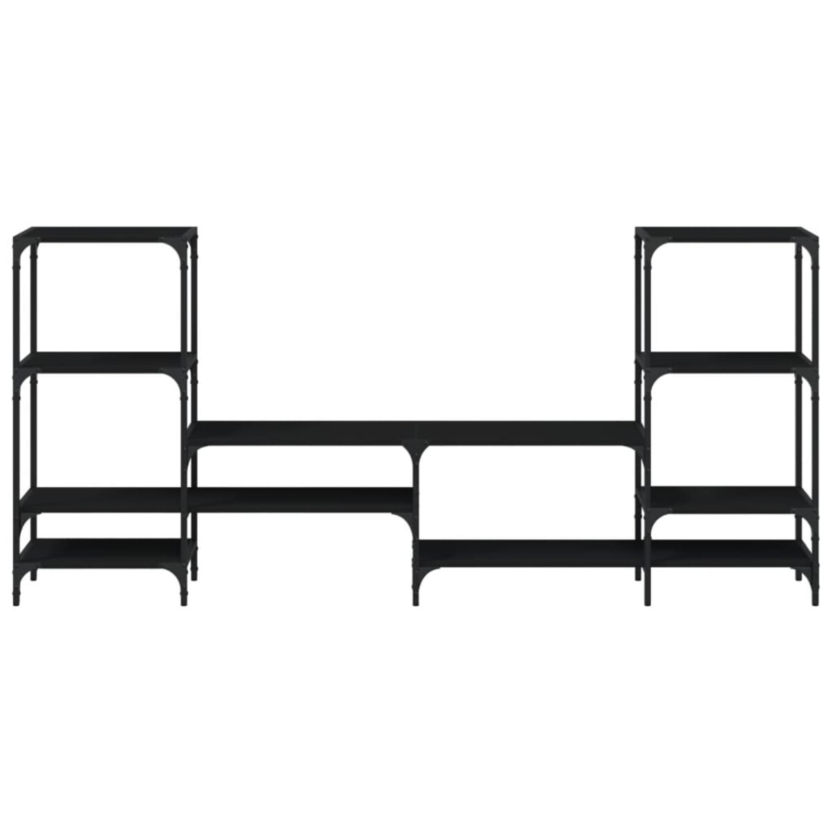 vidaXL Szafka pod TV, czarna, 206,5x28,5x95 cm