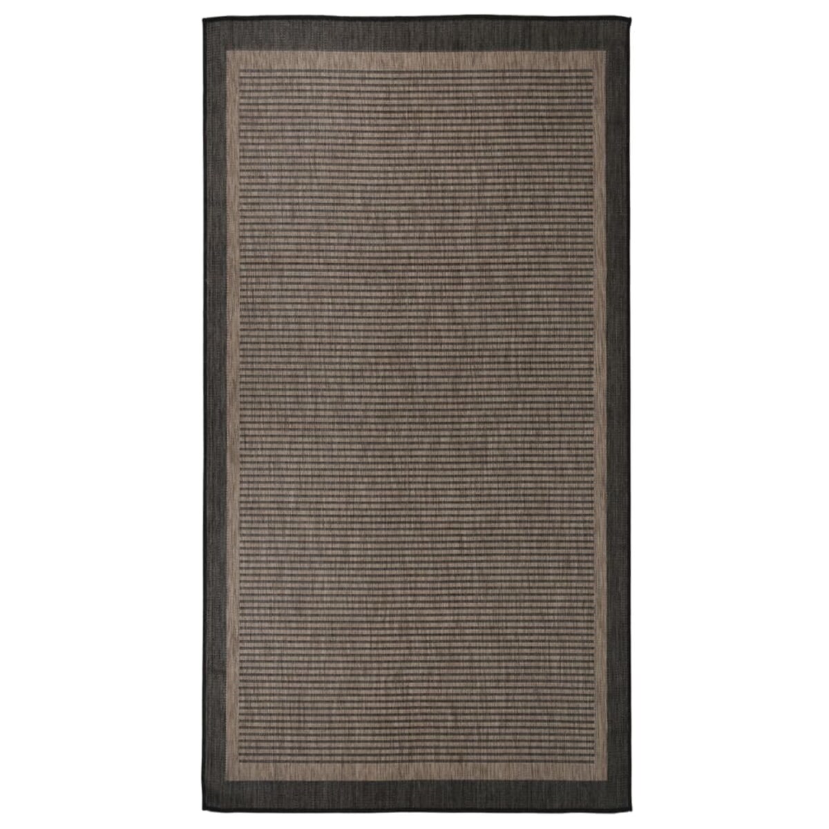 vidaXL Dywan zewnętrzny o płaskim splocie, 80x150 cm, ciemnobrązowy