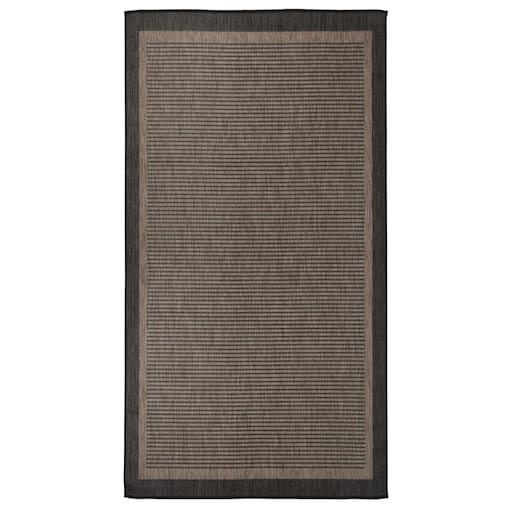 vidaXL Dywan zewnętrzny o płaskim splocie, 80x150 cm, ciemnobrązowy