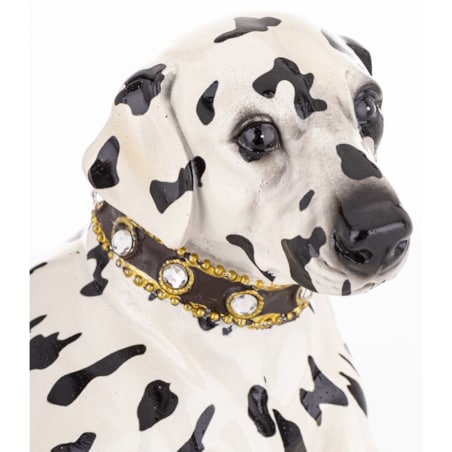 Dekoracja - figurka leżącego psa 14x31x15 cm DALMATIAN - II